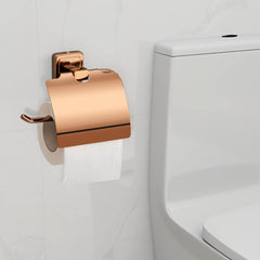 Plantex 304 Grade Stainless Steel Decan Toilet Paper Roll Holder/Tissue Paper Holder for Bathroom/Bathroom Accessories - Pack of 4 (648 - PVD Rose Gold)