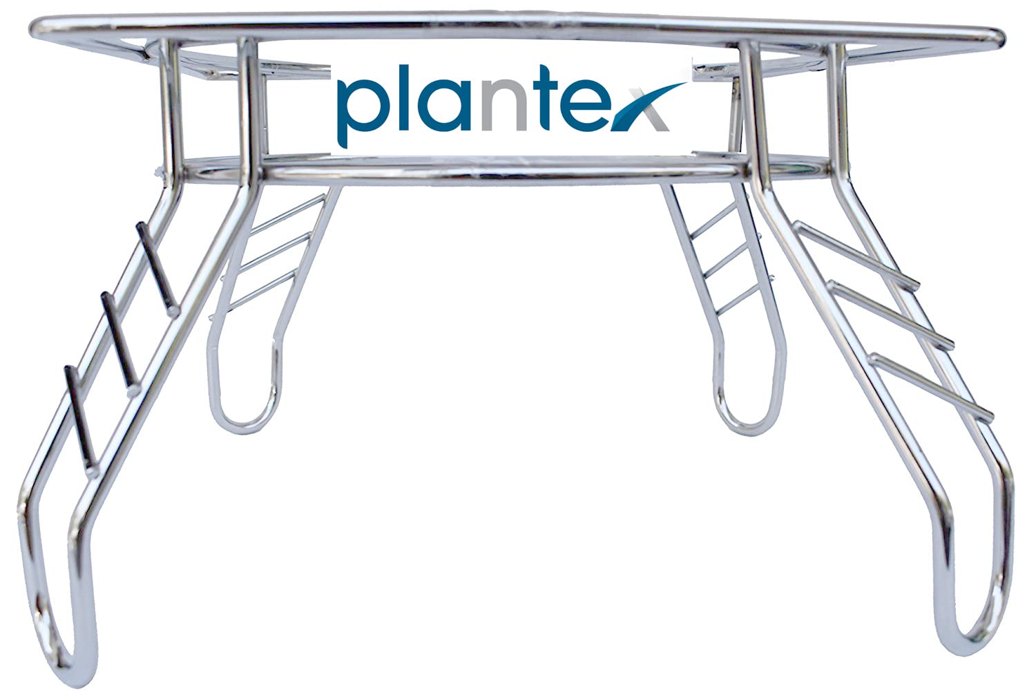Plantex Heavy Stainless Steel Matka Stand/Pot Stand (21.5 x 21.5 x 14.5 cm, Silver-Chrome)