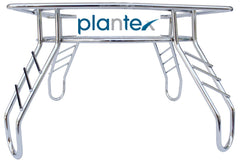 Plantex Heavy Stainless Steel Matka Stand/Pot Stand (21.5 x 21.5 x 14.5 cm, Silver-Chrome)