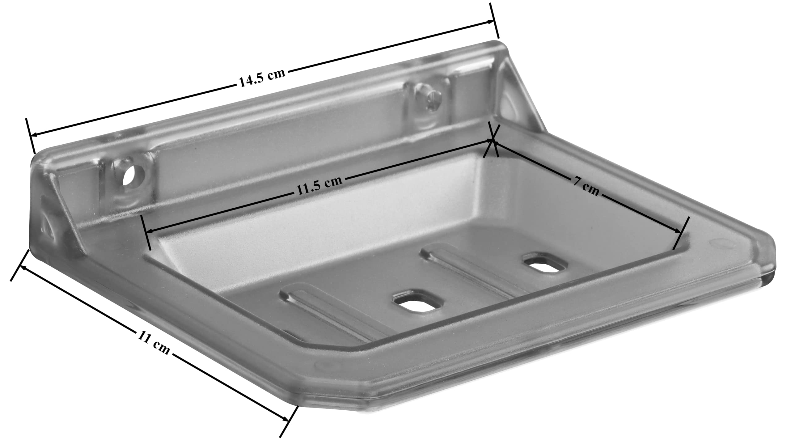 Plantex Unbrackble ABS Plastic Single Soap Dish/Stand/Holder for Bathroom & Kitchen/Bathroom Accessories (Transparent)