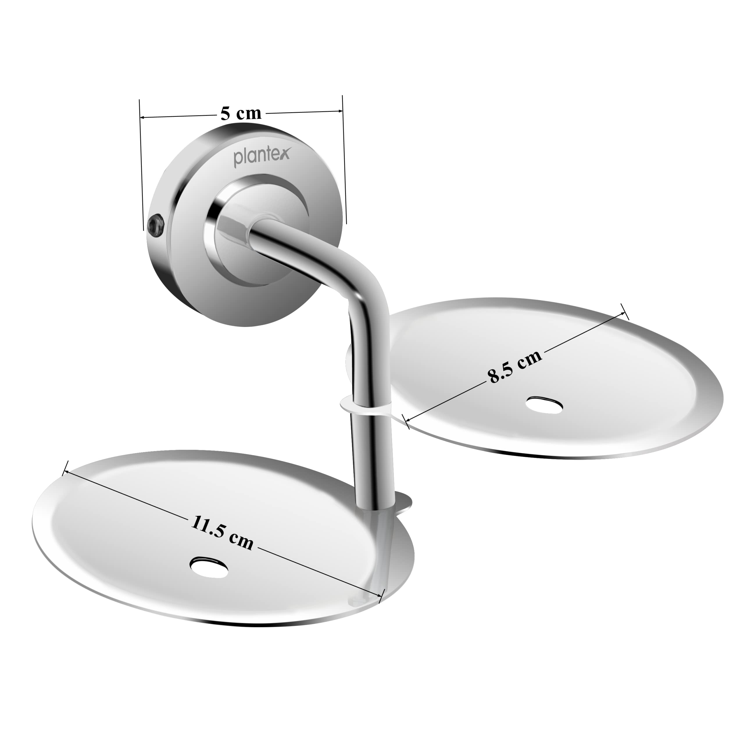 Plantex Daizy Twin soap Holder Stand for Bathroom and wash Basin (304 Stainless Steel)