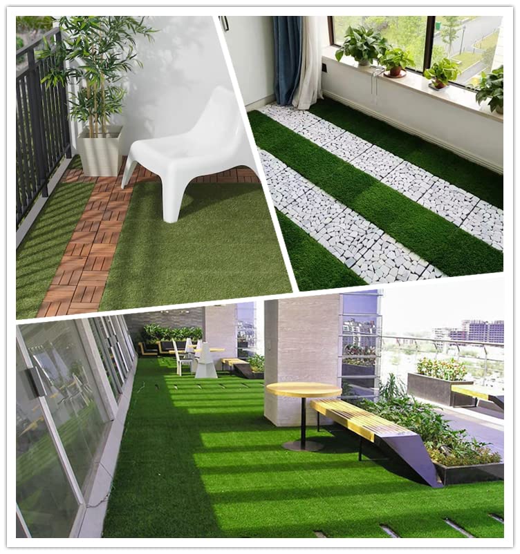 Plantex Tiles for Floor-High Density Grass Carpet Tiles/Garden Tile/Quick Flooring Solution for Indoor/Outdoor Deck Tile-Pack of 6 (1:1 Sq.Feet,APS-1213)