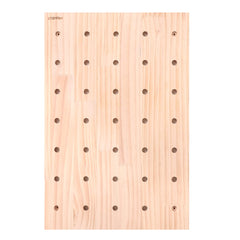 Plantex Multipurpose Pine Wood Pegboard for Home/Wood Display Shelf/Wall Organizer for Bedroom/Kitchen/Bathroom - (24x16 inches)