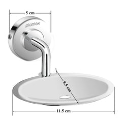 Plantex Daizy soap Holder Stand for Bathroom and wash Basin (304 Stainless Steel)