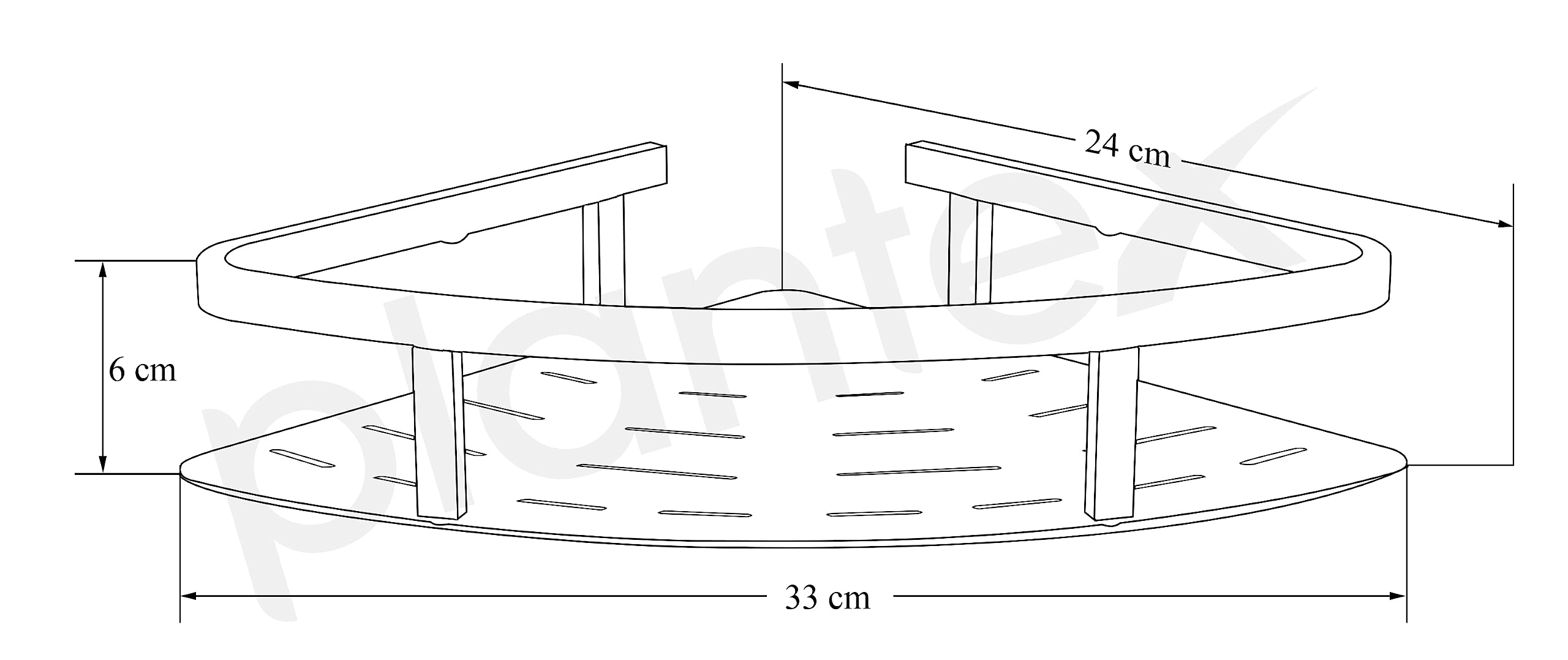 Plantex 304 Stainless Steel Corner/Bathroom Shelf/Kitchen Shelf/Wall Mount - Pack of 1 (Black,9x9 Inches)