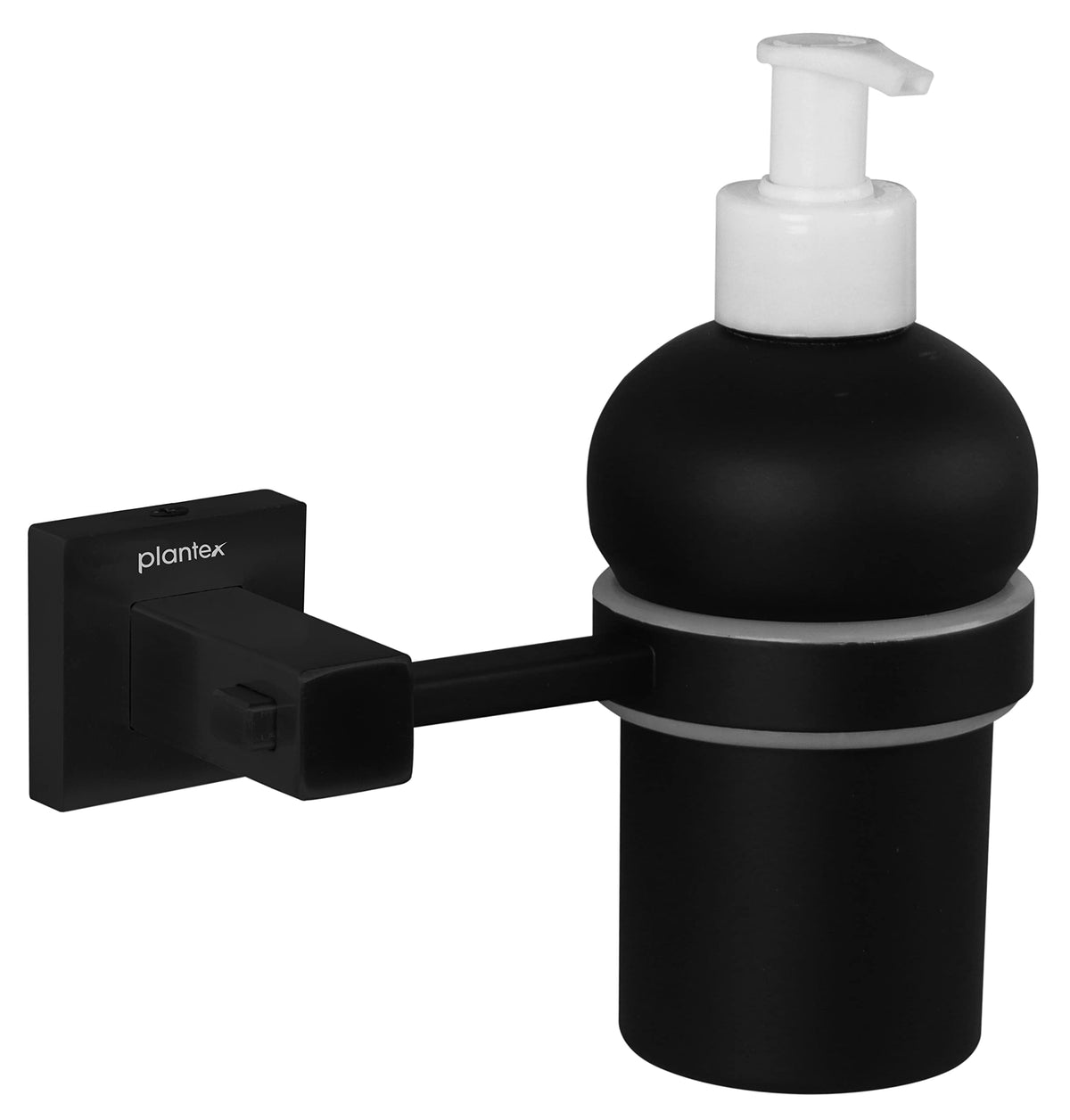 Plantex 304 Grade Stainless Steel Hand Wash Holder for Wash Basin Liquid Soap Dispenser/Bathroom Accessories - Splash (Black)