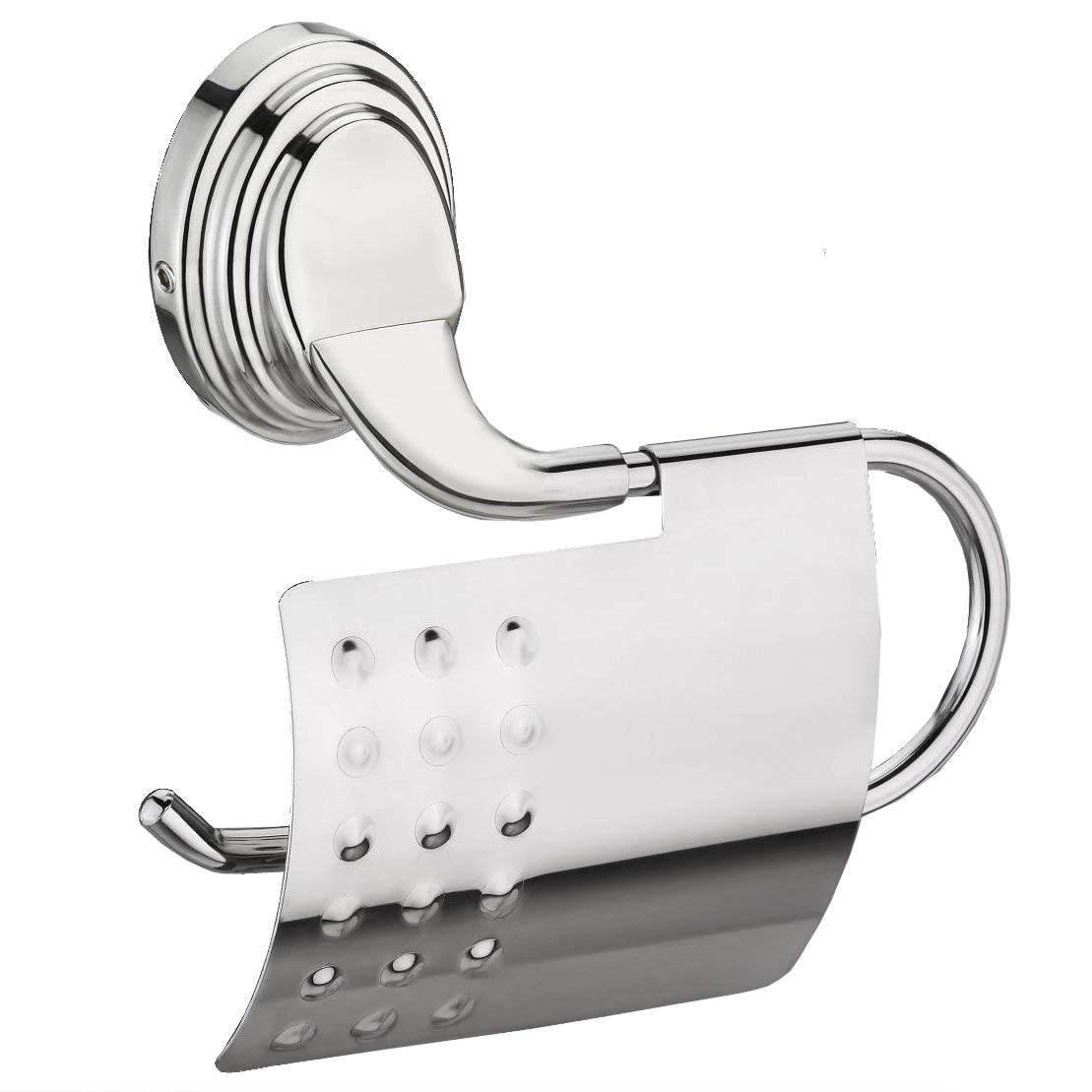 Plantex Platinum Stainless Steel 304 Grade Cubic Toilet Paper Roll Holder/Toilet Paper Holder in Bathroom/Kitchen/Bathroom Accessories(Chrome) - Pack of 3