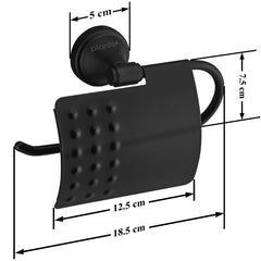 Plantex Niko Black Tissue/Toilet Paper roll Holder Stand for washroom (304 Stainless Steel)