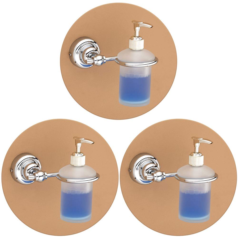 Plantex Stainless Steel 304 Grade Skyllo Liquid Soap Dispenser/Shampoo Dispenser/Hand Wash Dispenser/Bathroom Accessories(Chrome) - Pack of 3