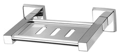 Plantex Square Stainless Steel Soap Dish Stand for Bathroom & Kitchen/Soap Dish/Bathroom Accessories - (Chrome) - Pack of 1