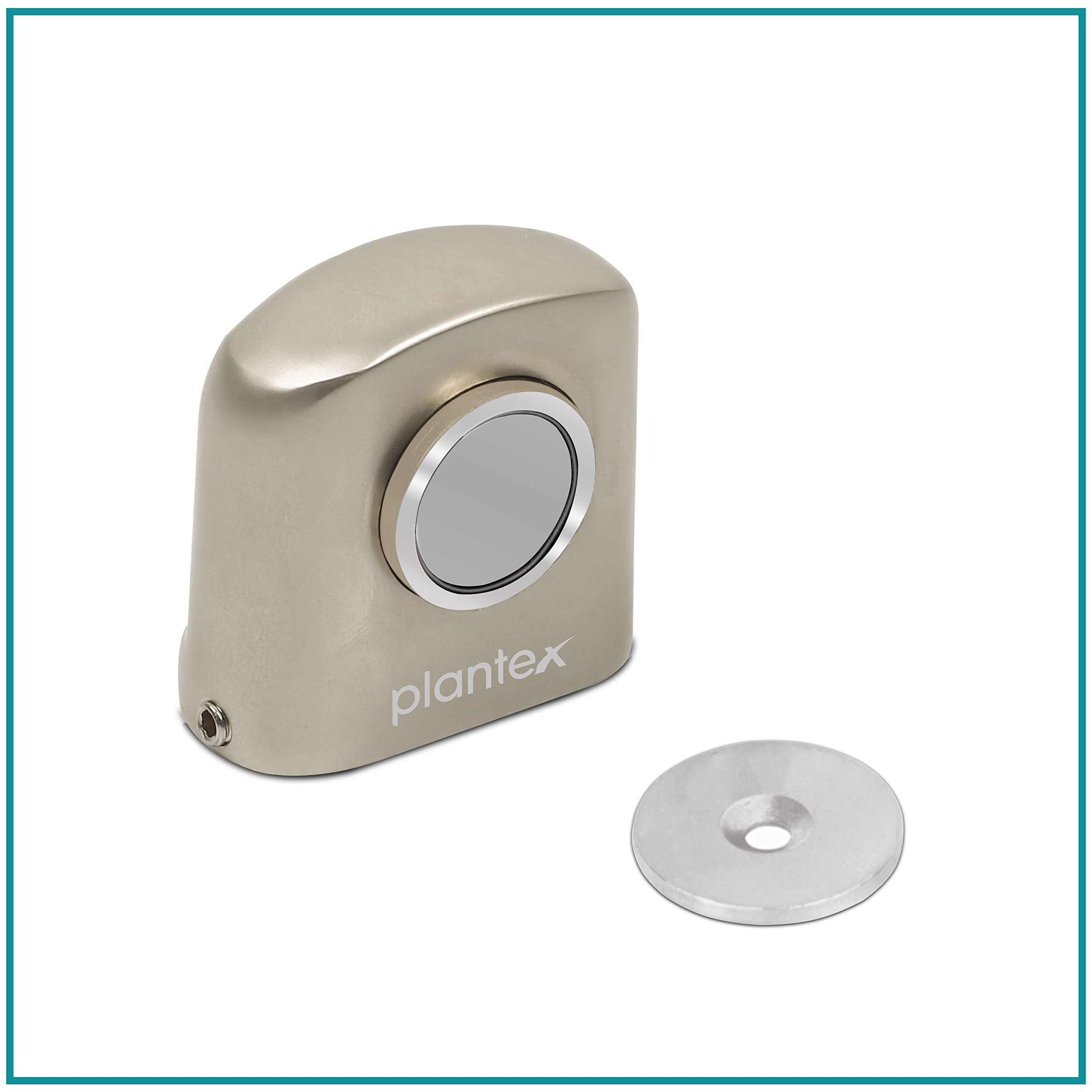Plantex Heavy Duty Door Magnet Stopper/Door Catch Holder for Home/Office/Hotel, Floor Mounted Soft-Catcher to Hold Wooden/Glass/PVC Door - Pack of 20 (193 - Satin Matt)