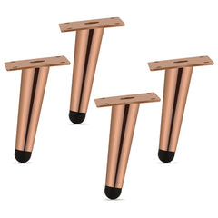 Plantex 304 Grade Stainless Steel 4 inch Sofa Leg/Bed Furniture Leg Pair for Home Furnitures (DTS-54-Rose Gold) – 2 Pcs