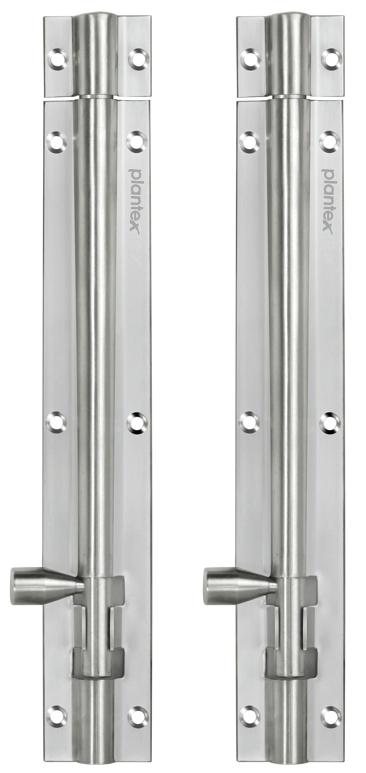 Plantex 8- inches Long Tower Bolt for Door/Windows/Wardrobe - Pack of 2 (Chrome-Silver)
