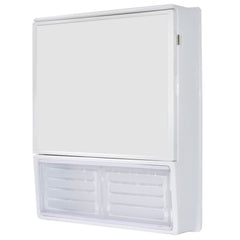 Plantex Forever Multi-Purpose Plastic Bathroom Cabinet with Mirror Door/Bathroom Accessories(C-113-White)