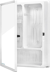 Planet Forever Fiber Bathroom Slim Cabinet with Mirror (White)