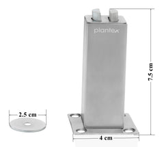 Plantex Stainless Steel 3 inch Square Door Magnet/Door Stopper/Door Catcher for Home/Office/Hotel - Pack of 1 (APS-1118 - Matt)