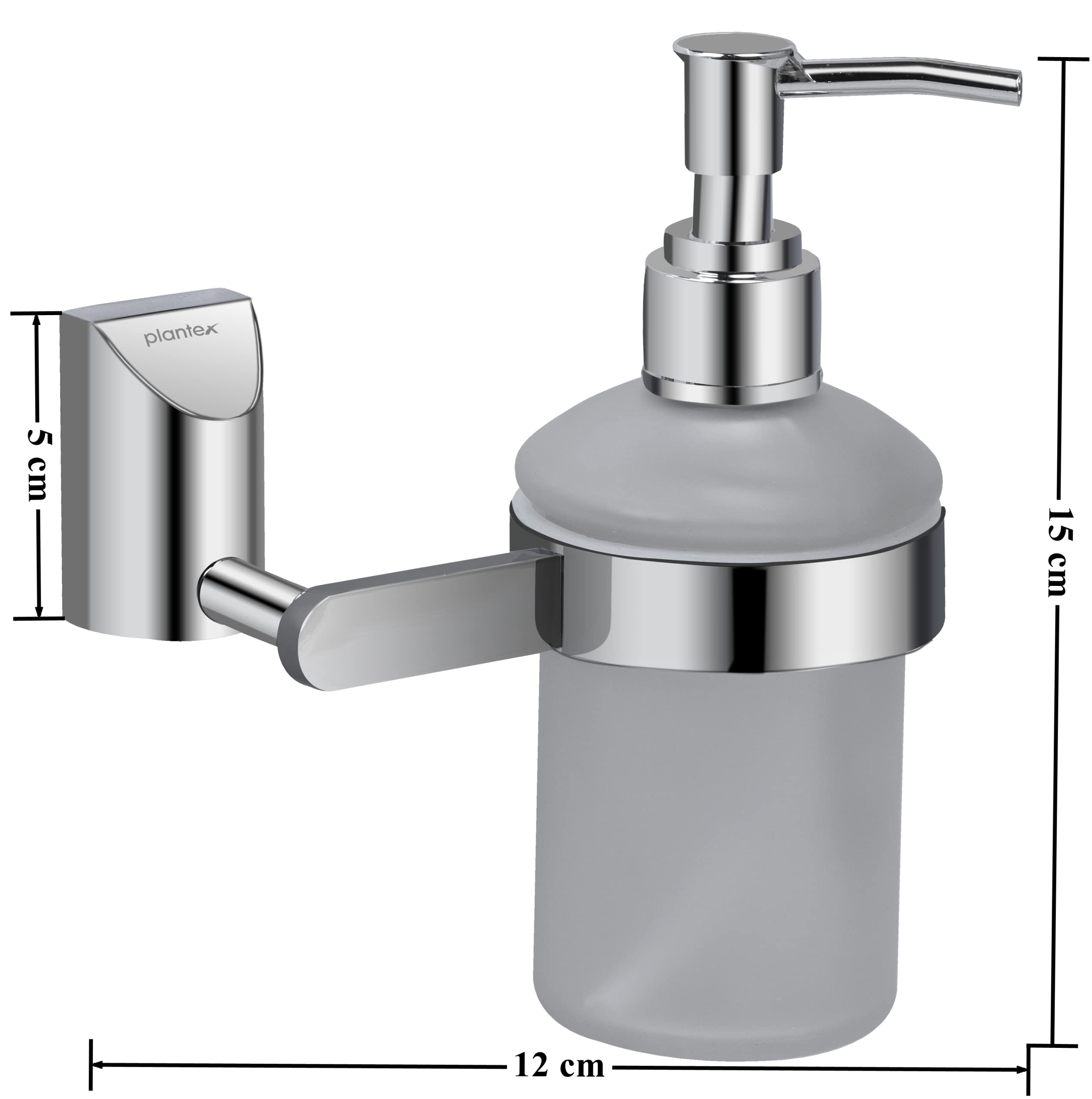 Plantex Fully Brass Smero Liquid Soap Dispenser/Hand Wash Dispenser/Shampoo Dispenser/Bathroom Accessories - Chrome ( SU-5136)