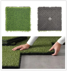 Plantex Tiles for Floor-High Density Grass Carpet Tiles/Garden Tile/Quick Flooring Solution for Indoor/Outdoor Deck Tile-Pack of 12 (2:1 Sq.Feet,APS-1212)