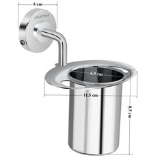 Plantex Daizy Tumbler Holder Stand with Spaces for Toothbrush (304 Stainless Steel)