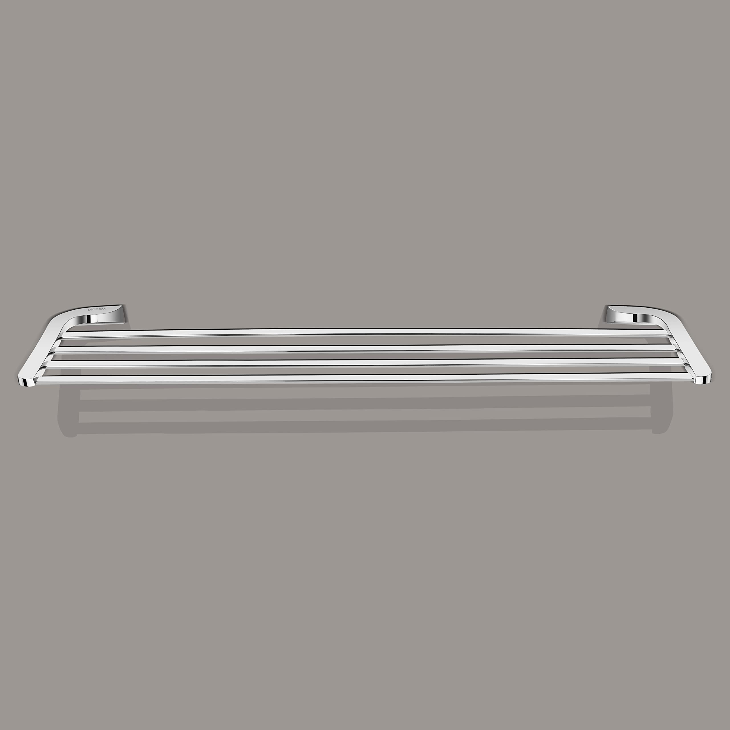 Plantex Fully Brass Smero Towel Rack/Towel Stand/Hanger/Holder Bathroom Accessories - 24 Inch,Chrome (AQ-8131)