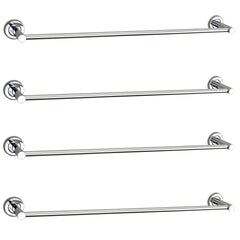 Plantex Stainless Steel Heavy Towel Rod/Towel Rack for Bathroom/Towel Bar/Hanger/Stand/Bathroom Accessories (24 Inch - Chrome Finish) - Pack of 4