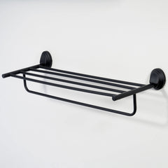 Plantex Cubic Black 24 inches Long Towel Hanger for Bathroom - 304 Stainless Steel