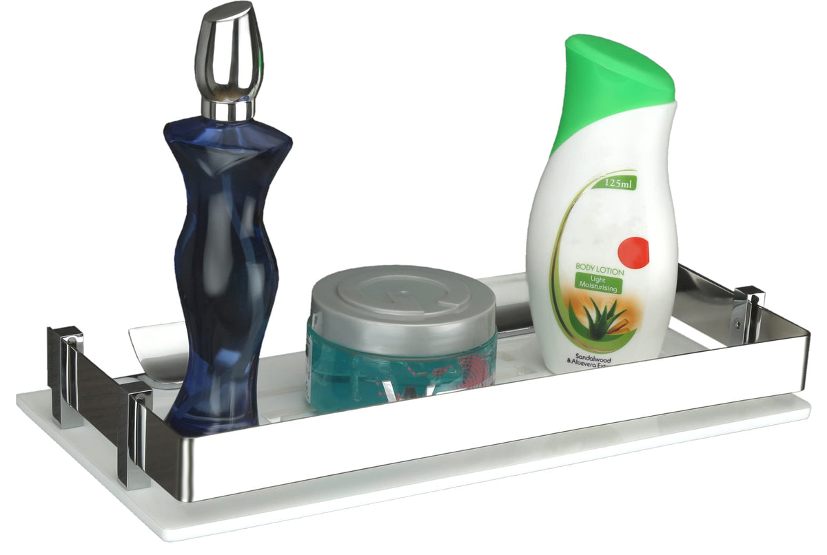 Plantex Acrylic Multipurpose Bathroom Shelf/Rack/Decorative Wall Shelf/Bathroom Accessories(12 x 6 in)
