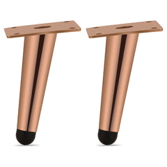 Plantex 304 Grade Stainless Steel 4 inch Sofa Leg/Bed Furniture Leg Pair for Home Furnitures (DTS-54-Rose Gold) – 10 Pcs