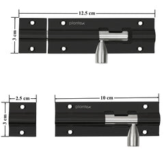 Plantex 4- inches Long Tower Bolt for Door/Windows/Wardrobe - Multicolour (Pack of 6)