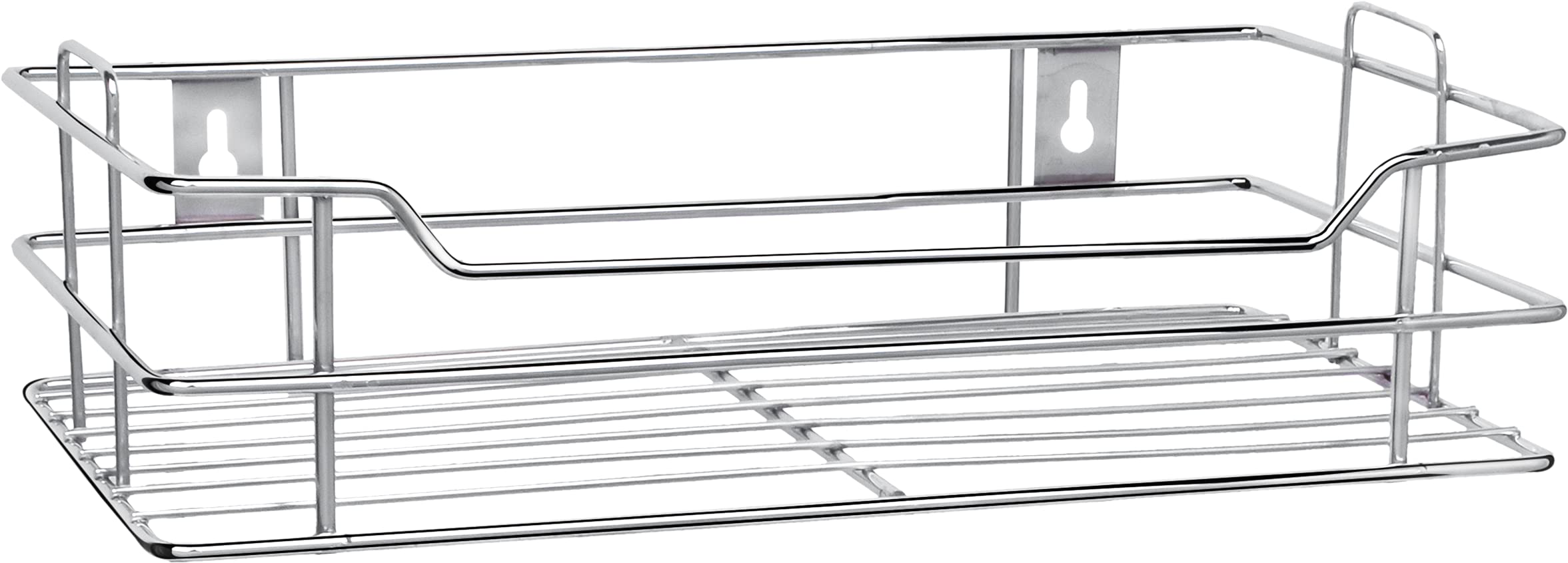 Plantex Multipurpose Large Stainless Steel Shelf/Rack/Organizer for Bathroom and Kitchen Accessories (Chrome-Silver)