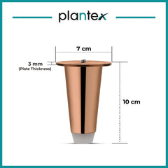 Plantex Heavy Duty Stainless Steel 4 inch Sofa Leg/Bed Furniture Leg Pair for Home Furnitures (DTS-53, Rose Gold) – 4 Pcs
