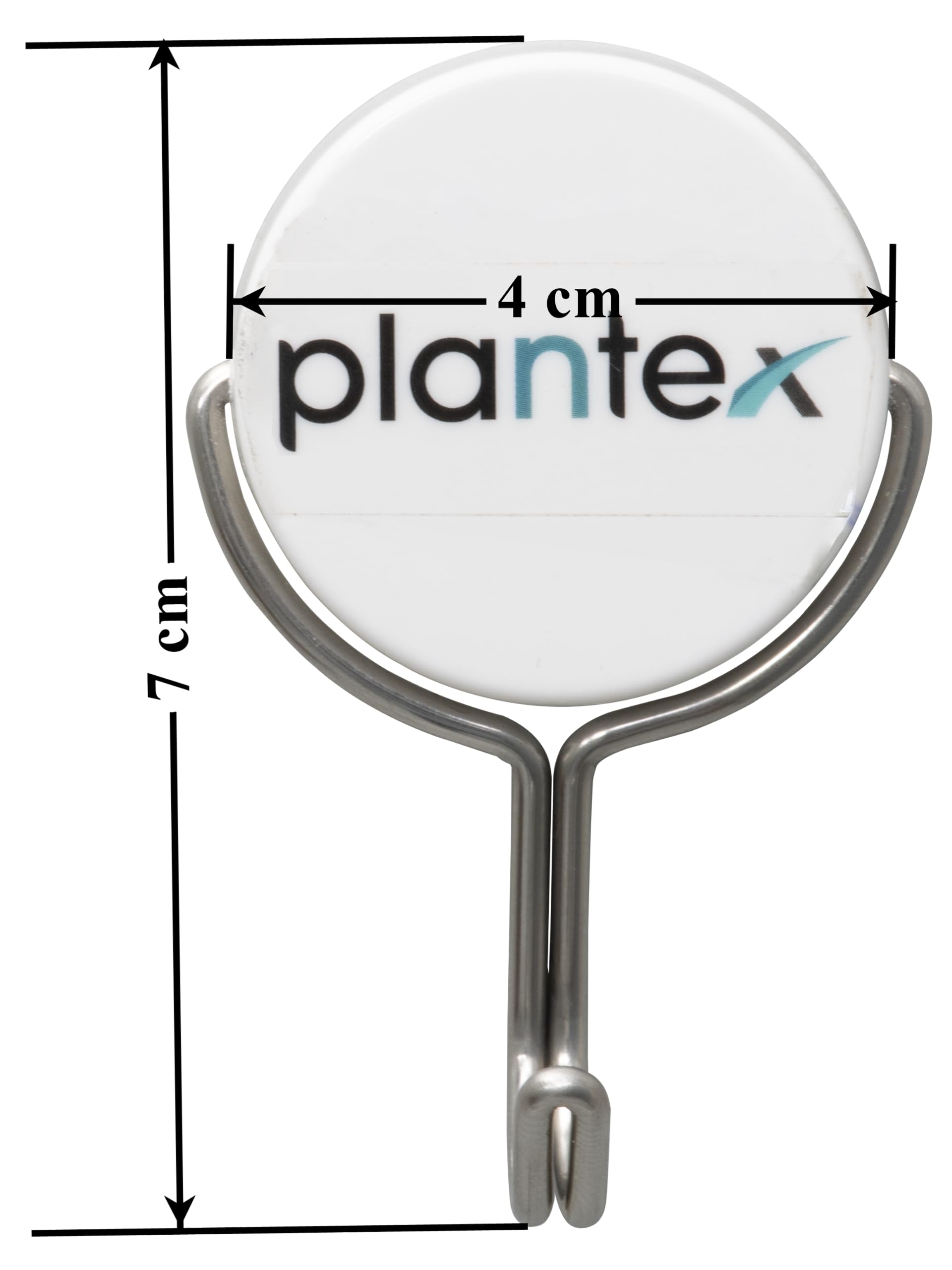 Plantex Stainless Steel Magnetic Rotating Hook for Bathroom/Cloth Hanger/Towel Hanger Hook for Behind Door -Pack of 3 (White)