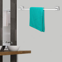 Plantex Stainless Steel 304 Grade Squaro Towel Hanger for Bathroom/Towel Rod/Bar/Bathroom Accessories(24inch-Chrome) - Pack of 4