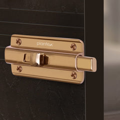 Plantex Premium Heavy Duty Door Stopper/Door Lock Latch for Home and Office Doors - Pack of 10 (Rose Gold)