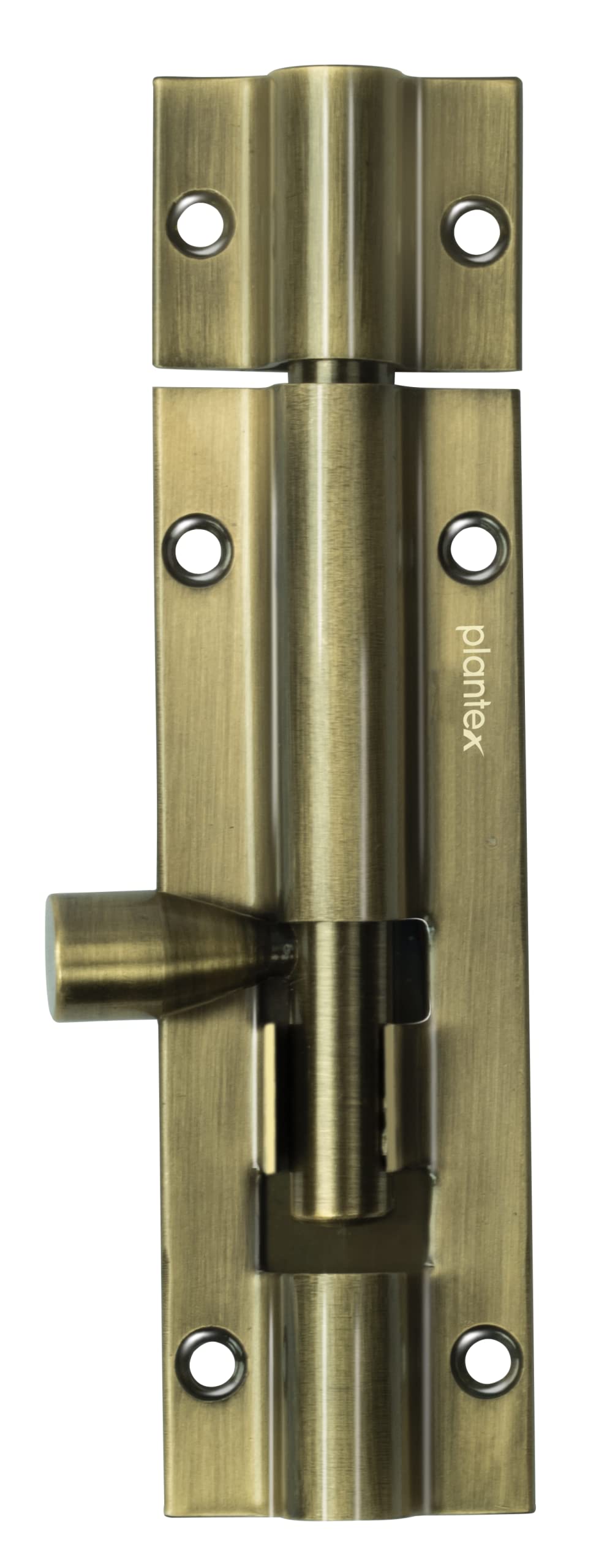 Plantex Heavy Duty 4-inch Joint-Less Tower Bolt for Wooden and PVC Doors for Home Main Door/Bathroom/Windows/Wardrobe - Pack of 6 (Stainless Steel, Brass Antique)