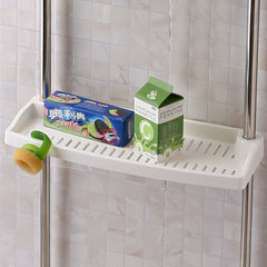 Plantex Height Adjustable Plastic Multipurpose Four Tier Storage Shelf/Corner Shelf/Storage Rack for Kitchen (105-275 cm