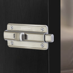 Plantex Premium Heavy Duty Door Stopper/Door Lock Latch for Home and Office Doors - Pack of 1 (Matt Finish)