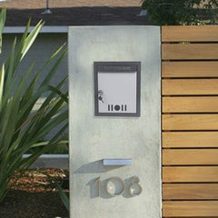 Plantex Wall Mount A4 Size Letter Box - Mail Box/Letter Box for Home gate with Key Lock (Dark Grey)