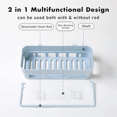 Primax Self Adhesive Bathroom Shelf/Bathroom Organizer Shelf/Wall Mount Bathroom Accessories(White-Pack of 4)