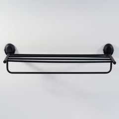 Plantex Cubic Black 24 inches Long Towel Hanger for Bathroom - 304 Stainless Steel
