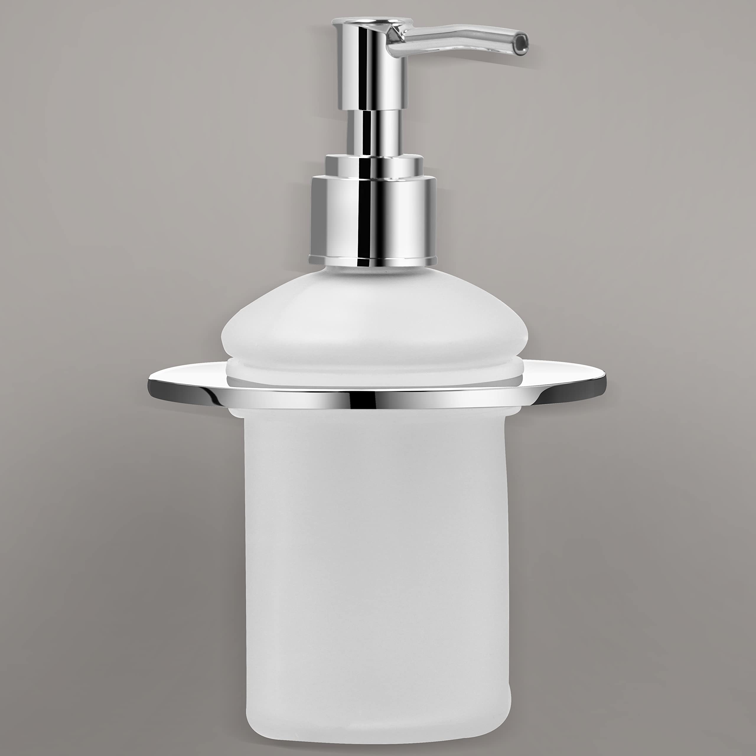 Plantex Fully Brass Smero Liquid Soap Dispenser/Hand Wash Dispenser/Shampoo Dispenser/Bathroom Accessories - Chrome (AQ-8136)