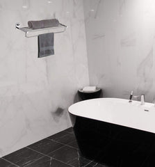 Plantex Dream Stainless Steel Towel Rack for Bathroom/Towel Stand/Towel Hanger/Bathroom Accessories (24-inch/Chrome) - Pack of 2