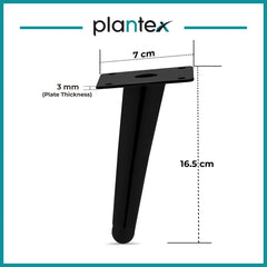 Plantex 304 Grade Stainless Steel 6 inch Sofa Leg/Bed Furniture Leg Pair for Home Furnitures (DTS-54-Black) – 6 Pcs