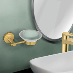Plantex 304 Grade Stainless Steel Soap Holder Stand for Bathroom and Wash Basin/Bathroom Accessories - Oreo (Gold)