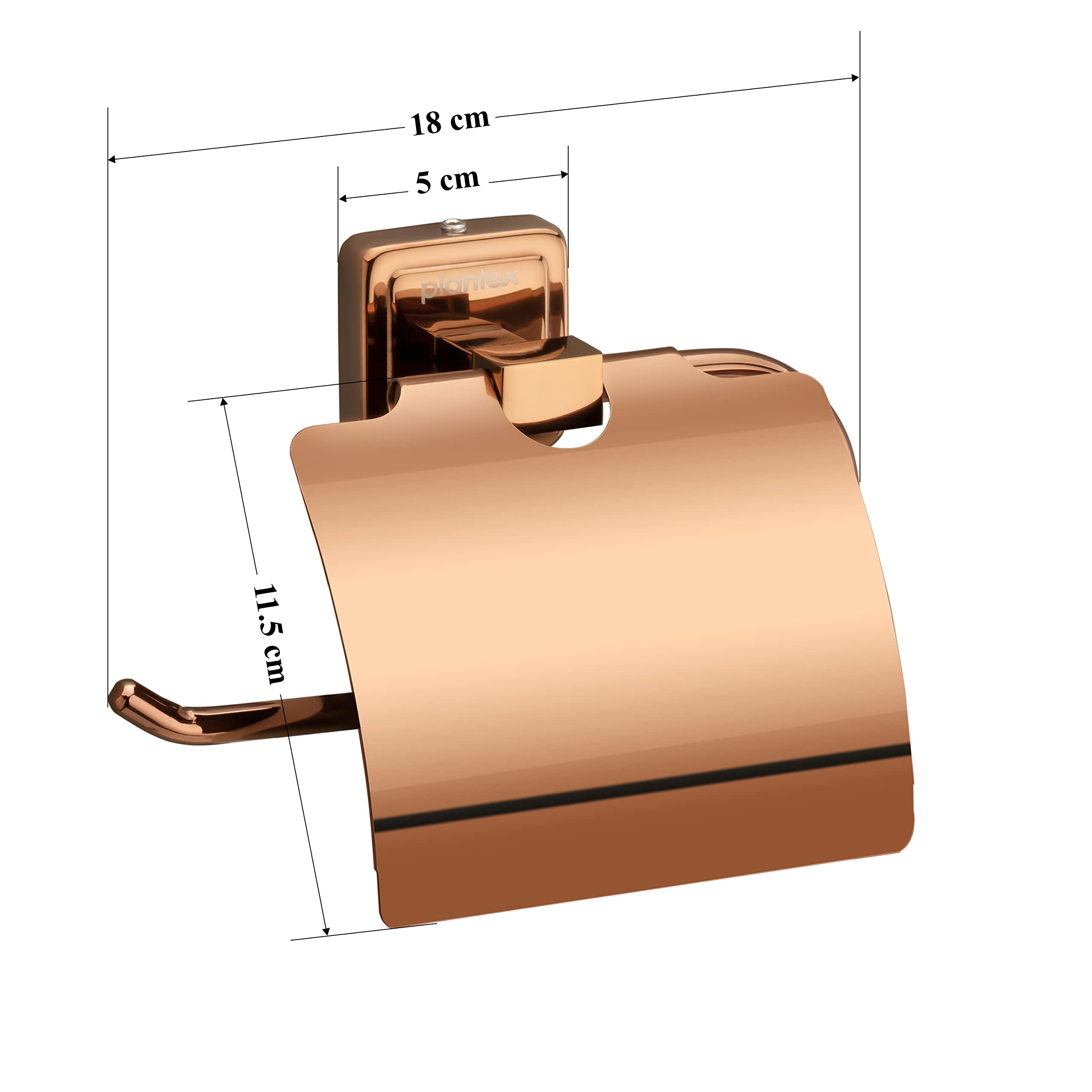 Plantex 304 Grade Stainless Steel Decan Toilet Paper Roll Holder/Tissue Paper Holder for Bathroom/Bathroom Accessories - Pack of 1 (648 - PVD Rose Gold)