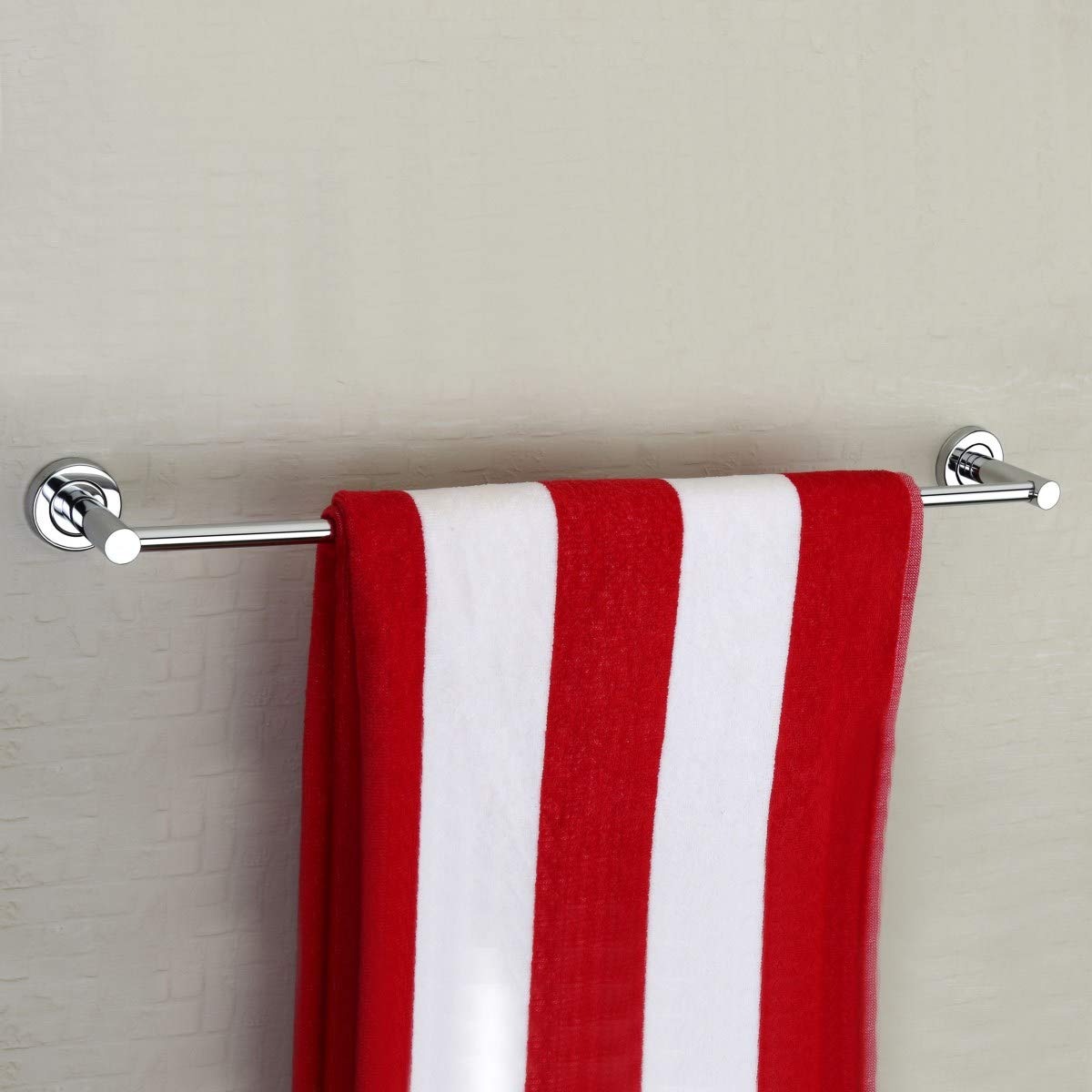 Plantex Stainless Steel Heavy Towel Rod/Towel Rack for Bathroom/Towel Bar/Hanger/Stand/Bathroom Accessories (24 Inch - Chrome Finish)