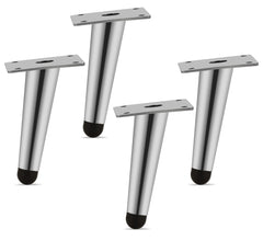 Plantex 304 Grade Stainless Steel 4 inch Sofa Leg/Bed Furniture Leg Pair for Home Furnitures (DTS-54-Chrome) – 4 Pcs