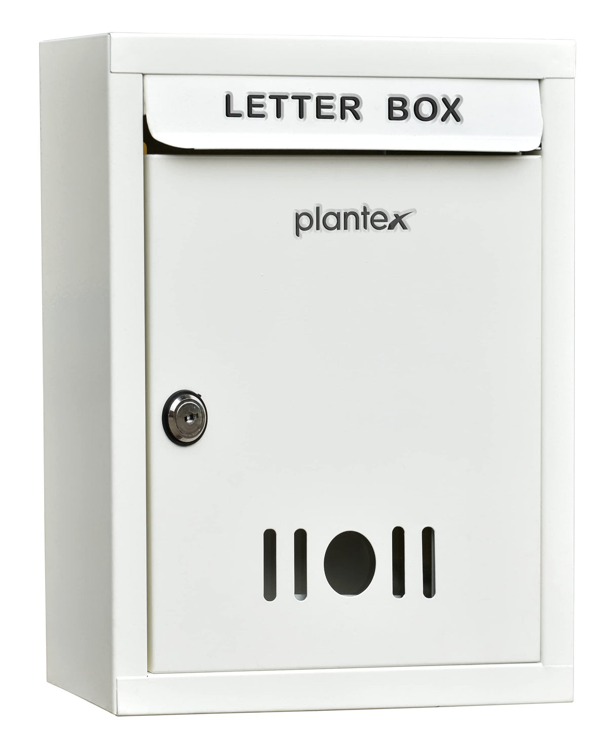 Plantex Wall Mount A4 Size Letter Box - Mail Box/Letter Box for Home gate with Key Lock (Ivory)
