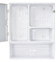 Plantex Forever Multi-Purpose Plastic Bathroom Cabinet with Mirror Door/Bathroom Accessories(C-113-White)