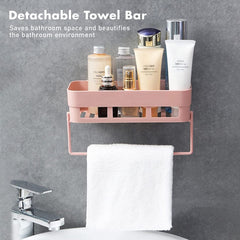 Primax Self Adhesive Bathroom Shelf/Bathroom Organizer Shelf/Wall Mount Bathroom Accessories(Pink-Pack of 2)